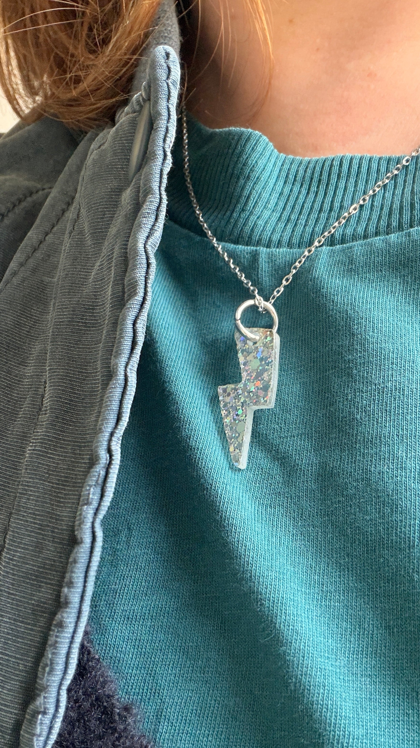 Disko Disko Glitzernder Acrylglas-Anhänger