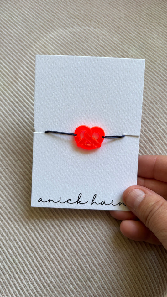 Brezn-Armband neon orange/blau Nylon